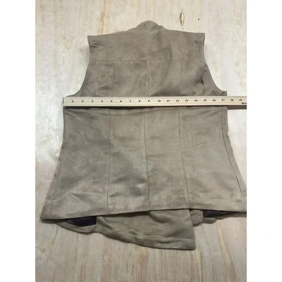KUT From The Kloth Women's Faux Suede Vest Small Wrap Style Brown Sleeveless - Picture 7 of 7